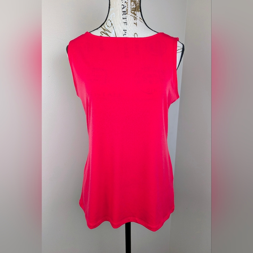 Charter Club Pink Coral Pullover Boat Neck Sleeveless Tank Small Office Layering